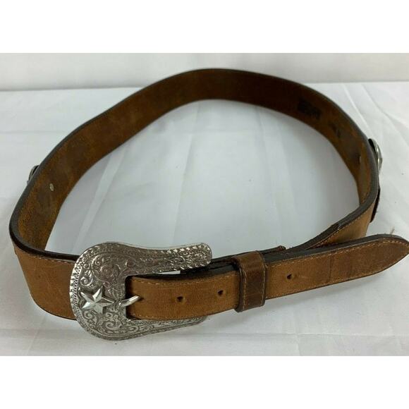 Justin Men's Cowhide Leather Belt sz 38 - Picture 1 of 5